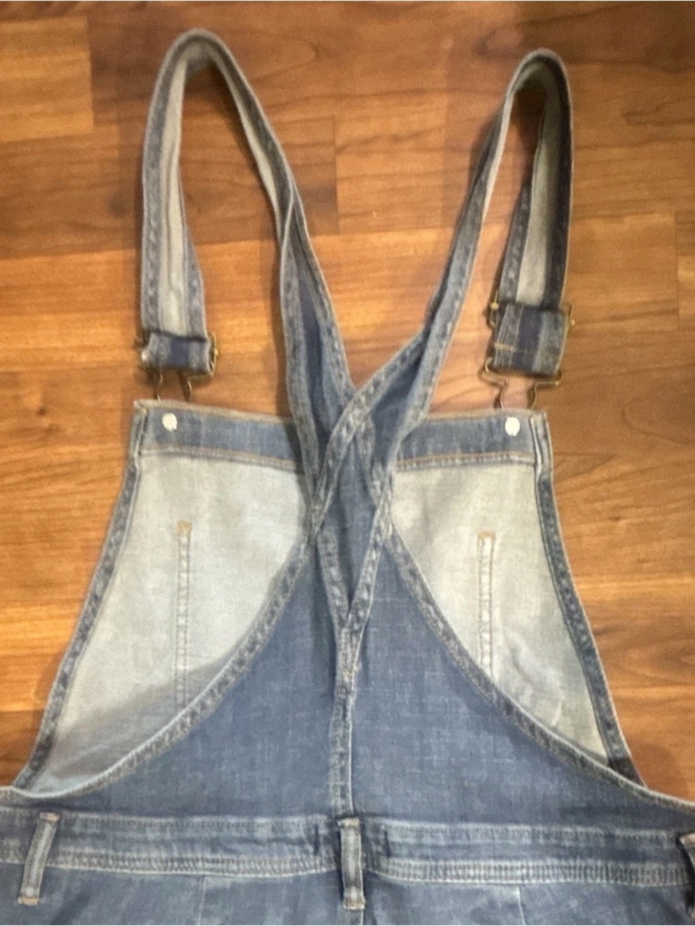 Sonoma Women's Blue Denim Overall Jumpsuit Adjustable Straps Pockets M - Picture 7 of 10